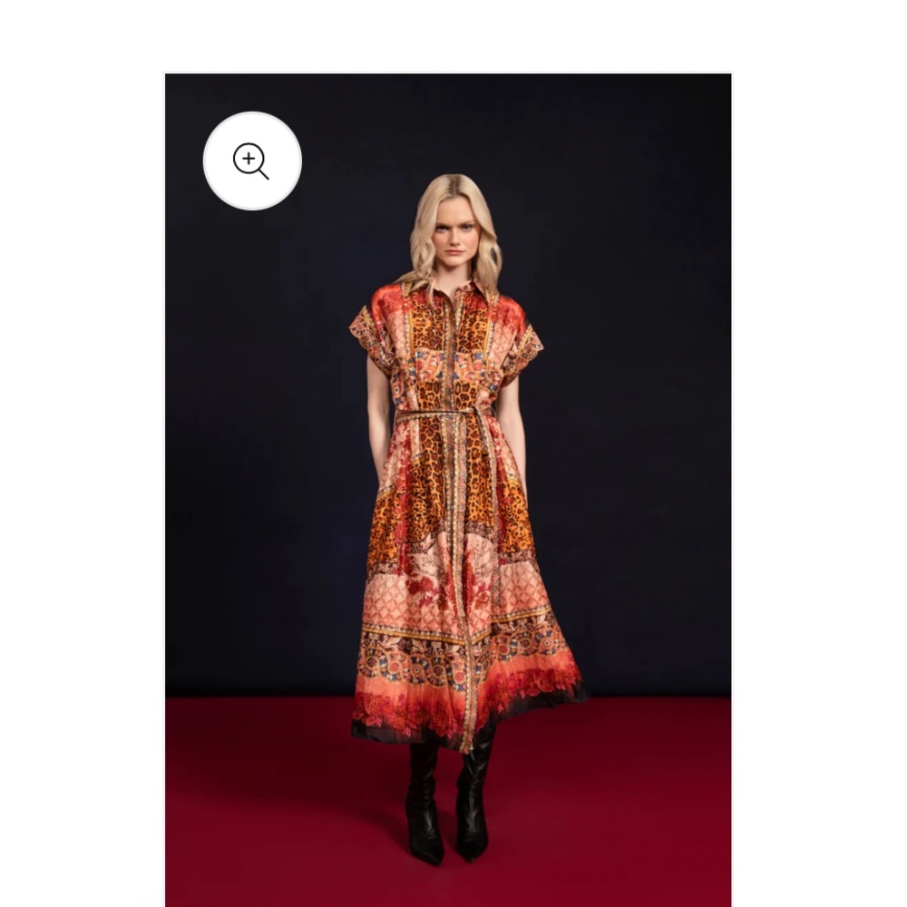 La Fiori Martina Beaded Shirt Dress XL